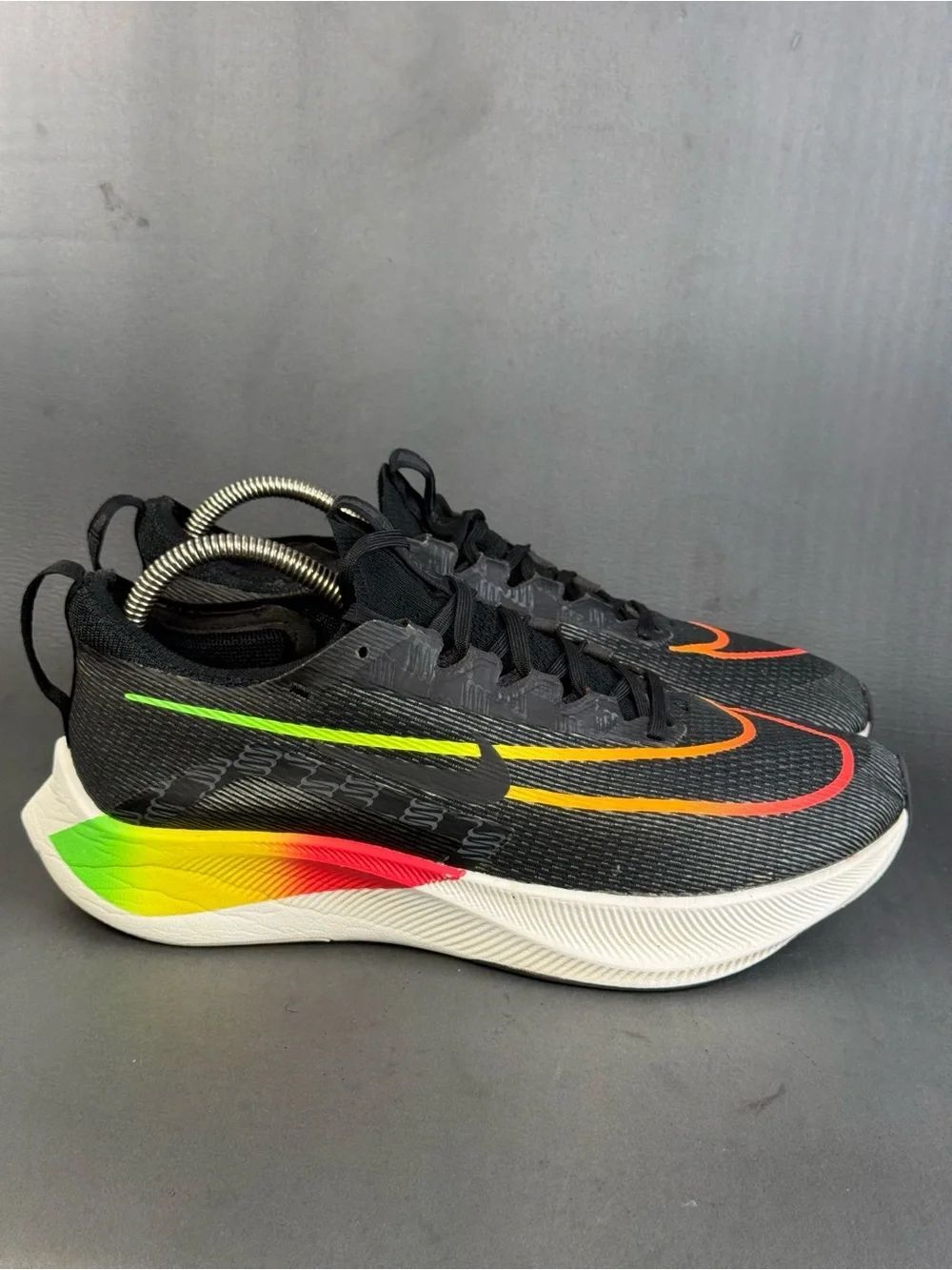 Nike Zoom Fly 4 Black Volt Orange Strike athletic sneaker shoes men’s size 9.5
